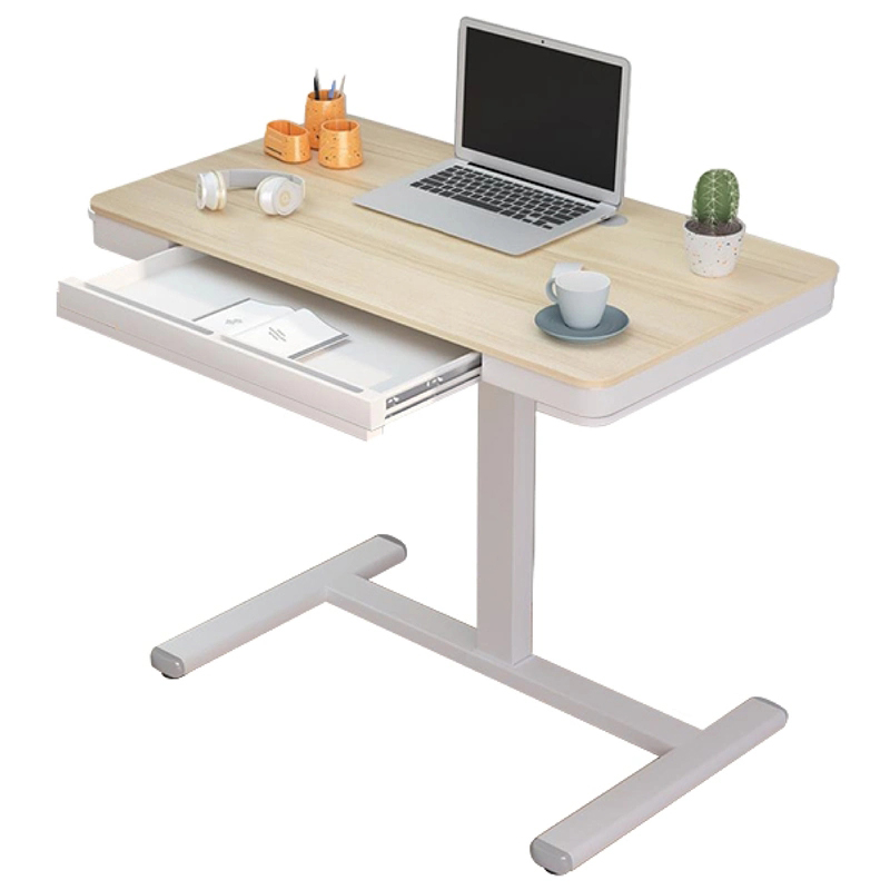 What are the advantages of a one-leg height adjustable laptop desk?