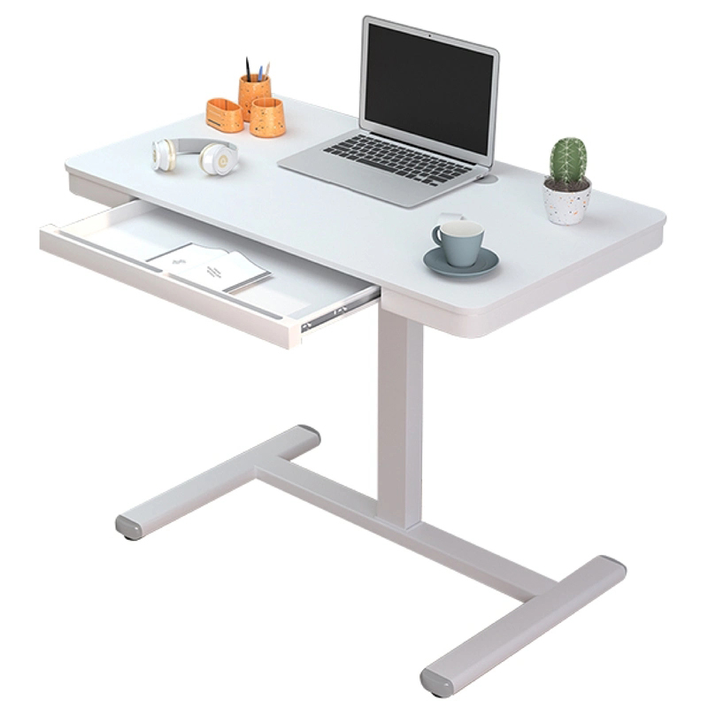 Height Adjustable Single Leg Standing Hand Cranking Laptop Desk