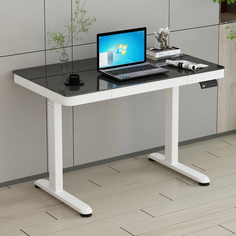 Metal Frame Height-Adjustable Desk with Single Electric Motor
