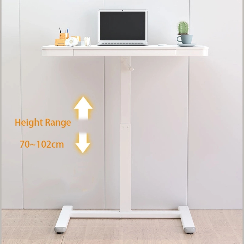 single-leg laptop desk height range
